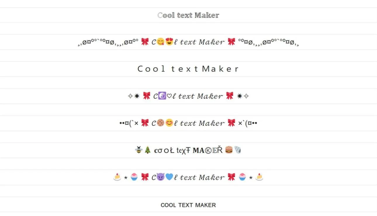 Cool Text Maker Copy and Paste